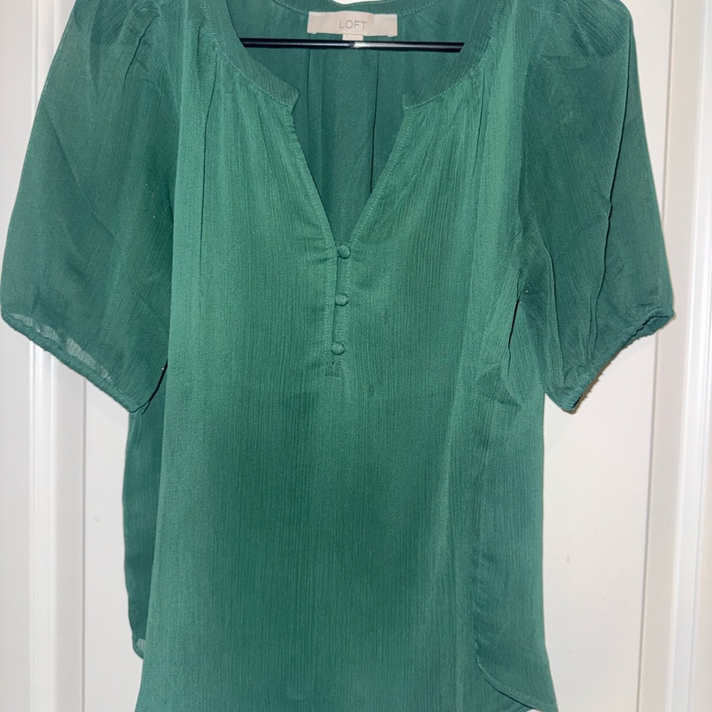 LOFT Green Blouse for Women